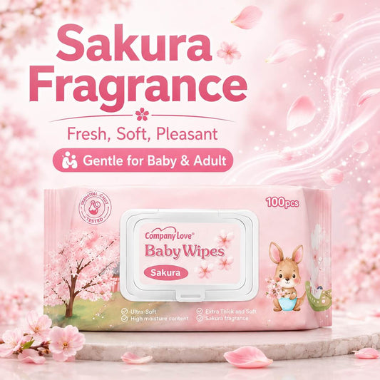 Company Love Sakura Rose Baby Wet Wipes 500pcs 5 pack bulk deal