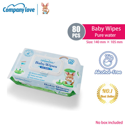 Tisu Basah Bayi Pek Travel 80pcs Company Love | Travel Baby Wet Wipes Portable Bertutup | Tisu Basah Tangan & Mulut Air Tulen 99.9% Malaysia