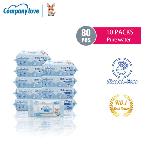Tisu Basah Bayi Unscented Company Love (400 Keping Pek Nilai) | Wet Wipes Bayi Tanpa Wangian Air Tulen EDI Kulit Sensitif Eczema