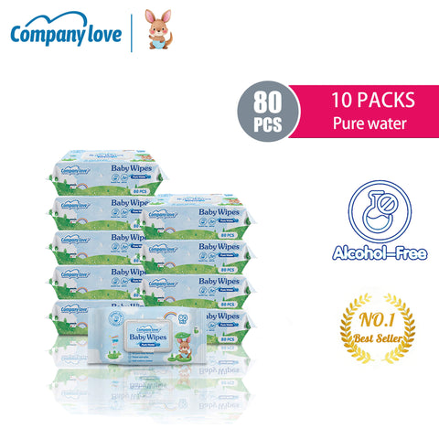 Tisu Basah Bayi Kulit Sensitif Company Love (400 Keping Pek Nilai) | Wet Wipes Baby Hypoallergenic Air Tulen EDI Halus Lembut Tanpa Alahan