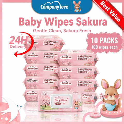 Company Love Sakura Rose Baby Wet Wipes 1000pcs mega pack bundle