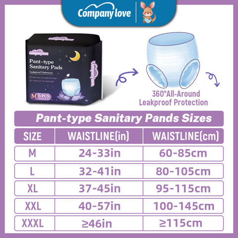 Seluar Haid Wanita Company Love (Ansleep Pants) | Tuala Wanita Seluar Disposable Period Underwear 360° Kalis Bocor Malam Selesa Bernafas