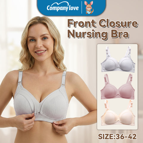 Bra Menyusu Bukaan Depan Company Love (Front Closure) | Brassiere Hamil Tanpa Besi Seamless Kain Selesa Senang Pegang Bayi