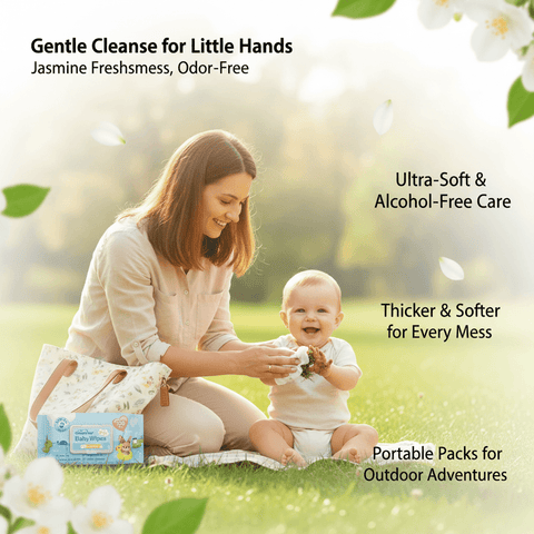 Tisu Basah Bayi Wangian Jasmine Company Love | Wet Wipes Baby Scented Air Tulen 99.9% Ekstrak Melati Alami Segar Anti-Melekit Malaysia