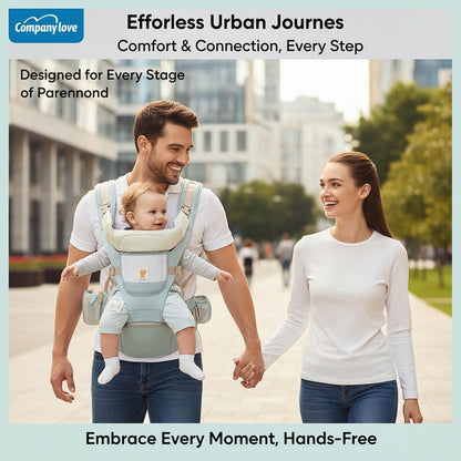 Company Love 3-in-1 Ergonomic Baby Carrier with Hip Seat | Breathable Cool Air Mesh Infant Carrier for Newborn to Toddler | Weight Distribution Spinal Support