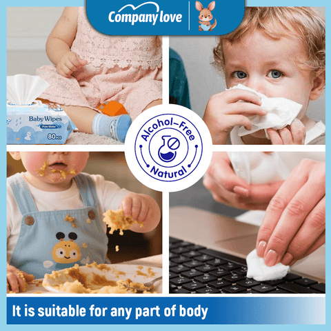 [free shipping 5 Packs]Company Love Premium Unscented Baby Wet Wipes (400pcs Value Pack) | 99.9% EDI Pure Water Fragrance-Free Baby Wipes | Hypoallergenic Thick Baby Wet Tissue