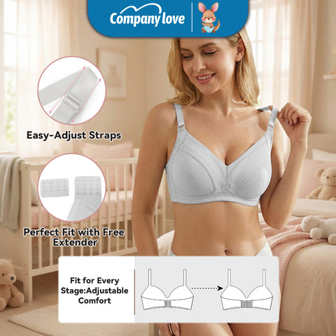 Bra Menyusu Bukaan Depan Company Love (Front Closure) | Brassiere Hamil Tanpa Besi Seamless Kain Selesa Senang Pegang Bayi