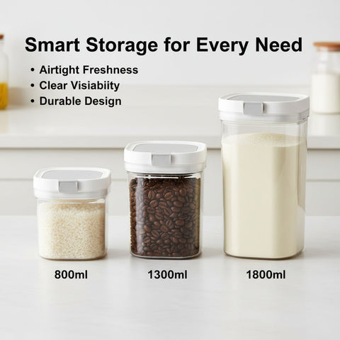 Bekas Susu Bayi Kedap Udara Company Love 1800ml | Bekas Penyimpanan Susu Formula Gred Makanan Kuat dengan Pemegang Sudu (BPA-Free)