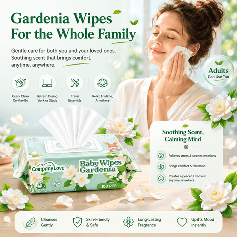 Company Love Natural Gardenia Baby Wet Wipes - 100 Sheets Pack