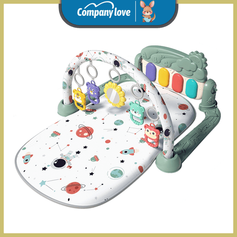 Tikar Mainan Gim Bayi Sensori Company Love | Tikar Aktiviti Kanak-Kanak dengan Piano Musik & Mainan Gantung Sesuai Newborn