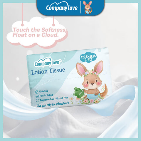 Tisu Bayi Ultra Lembut Company Love (720 Keping / 6 Beg Kombo) | Tisu Muka Bayi Pelembap Selesa Kulit Sensitif Kulit Selesa Tiada Kerengsaan
