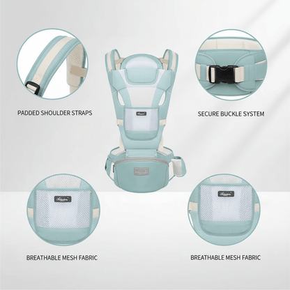 Company Love 3-in-1 Ergonomic Baby Carrier with Hip Seat | Breathable Cool Air Mesh Infant Carrier for Newborn to Toddler | Weight Distribution Spinal Support