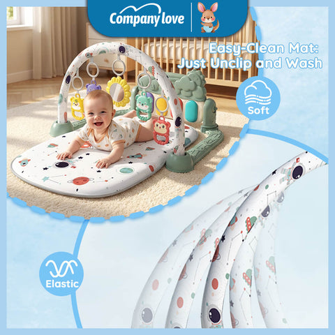 Permaidani Tikar Merangkak Bayi Besar Company Love | Tikar Mainan Kanak-Kanak Tebal Boleh Lipat | Karpet Bayi XPE Kalis Air & Selamat