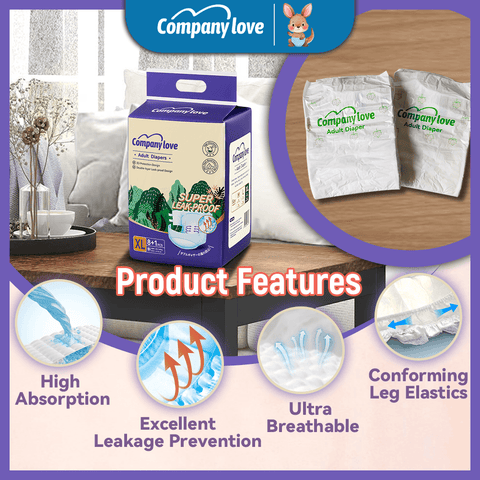 [4 packs]Company Love Premium Adult Diaper | High-Absorption Leak-Proof Adult Diapers Malaysia | Breathable & Odor-Control Lampin Dewasa