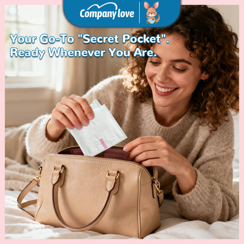 Company Love 0.1cm裸感超薄卫生巾（12片装）| 瞬吸干爽全透气日夜用姨妈巾 纯棉亲肤防侧漏带护翼不闷热