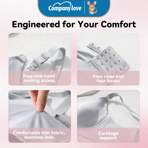 Bra Push-Up Tanpa Jahitan Company Love (Seamless Bra) | Brassiere Berpusat Tolak Dada Tiada Besi Selesa Kain Sejuk Lembut