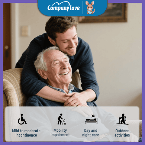 [4 packs]Company Love Premium Adult Diaper | High-Absorption Leak-Proof Adult Diapers Malaysia | Breathable & Odor-Control Lampin Dewasa