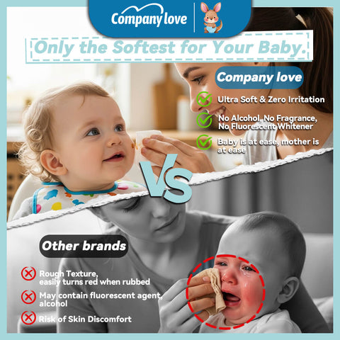Tisu Bayi Ultra Lembut Company Love (720 Keping / 6 Beg Kombo) | Tisu Muka Bayi Pelembap Selesa Kulit Sensitif Kulit Selesa Tiada Kerengsaan