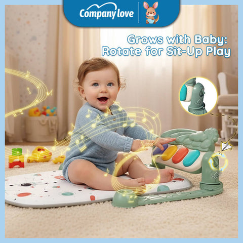 Company Love Sensory Baby Gym Play Mat | Multi-Functional Kick & Play Piano Infant Activity Gym Mat for Tummy Time & Early Development
