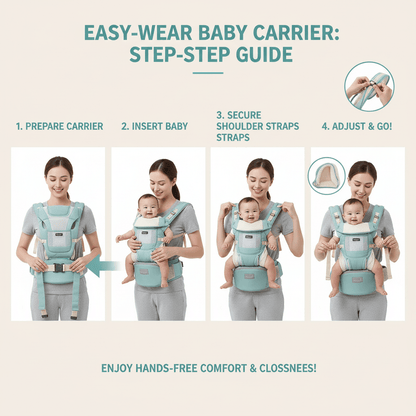 Company Love 3-in-1 Ergonomic Baby Carrier with Hip Seat | Breathable Cool Air Mesh Infant Carrier for Newborn to Toddler | Weight Distribution Spinal Support