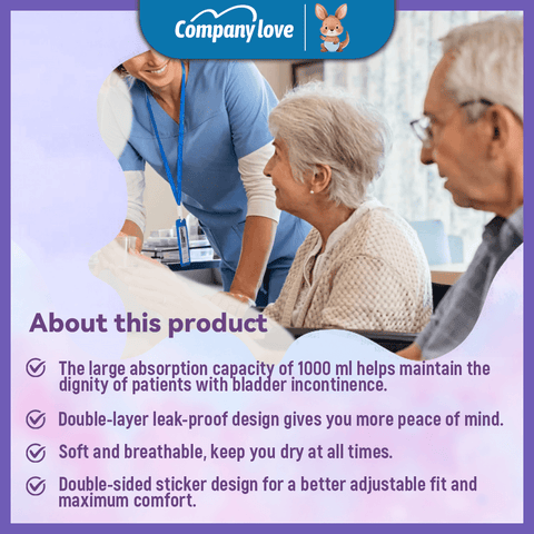 [free shipping 5 Packs]Company Love Premium Adult Tape Diapers Trial Pack | High Absorbency & Leak-Proof Incontinence Care Diapers for Elderly (Size M-XL)