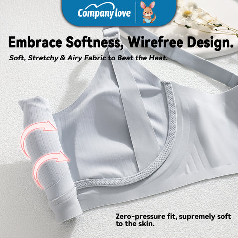 Bra Push-Up Tanpa Jahitan Company Love (Seamless Bra) | Brassiere Berpusat Tolak Dada Tiada Besi Selesa Kain Sejuk Lembut