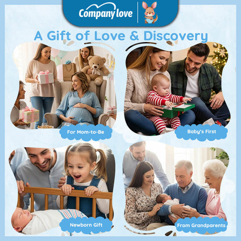 Tikar Mainan Gim Bayi Sensori Company Love | Tikar Aktiviti Kanak-Kanak dengan Piano Musik & Mainan Gantung Sesuai Newborn