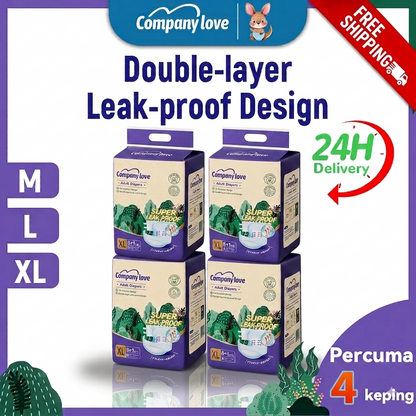 [FREE SHIPPING 4 Packs] Company Love Premium Adult Diapers (36 Sheets Bulk Pack)