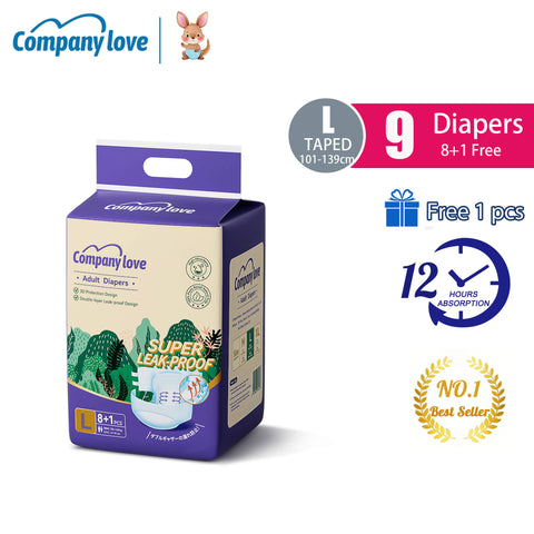 [4 packs]Company Love Premium Adult Diaper | High-Absorption Leak-Proof Adult Diapers Malaysia | Breathable & Odor-Control Lampin Dewasa