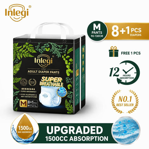 Company Love 成人拉拉裤大吸量 1500ml | 医用级中老年夜用纸尿裤 | 360°弹力内裤式防漏防起褶看护尿裤马来西亚