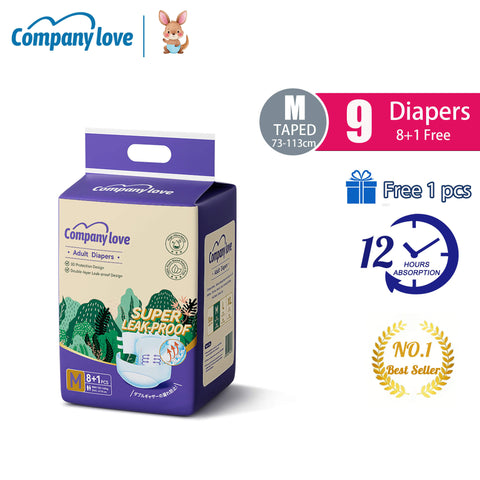 [4 packs]Company Love Premium Adult Diaper | High-Absorption Leak-Proof Adult Diapers Malaysia | Breathable & Odor-Control Lampin Dewasa