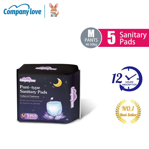 Seluar Haid Wanita Company Love (Ansleep Pants) | Tuala Wanita Seluar Disposable Period Underwear 360° Kalis Bocor Malam Selesa Bernafas