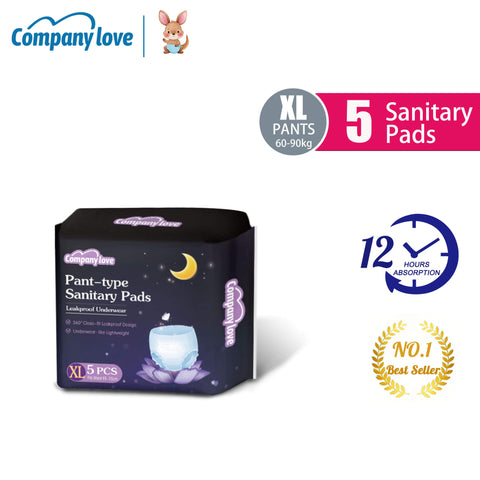 Seluar Haid Wanita Company Love (Ansleep Pants) | Tuala Wanita Seluar Disposable Period Underwear 360° Kalis Bocor Malam Selesa Bernafas