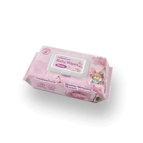 [5 Packs Bulk Deal] Company Love Natural Rose Scented Baby Wet Wipes | 500 Sheets Mega Value Bundle | Alcohol-Free Deep Hydration Baby Wipes Malaysia