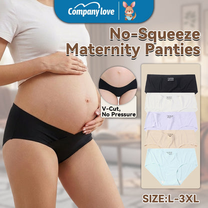 Company Love Seamless High-Waist Pregnancy Belly Support Panties | Ergonomic Maternity Underwear for Bump Support & Back Pain Relief (Antibacterial Crotch)