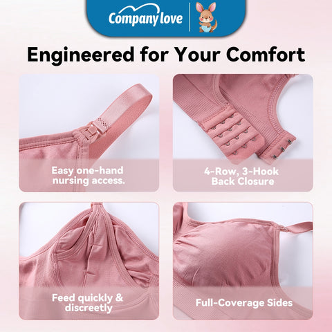Bra Selesa Pam Susu Tanpa Tangan Company Love (Hands-Free Pumping Bra) | Brassiere Menyusu 2-dalam-1 Tanpa Besi Kain Lembut Seamless